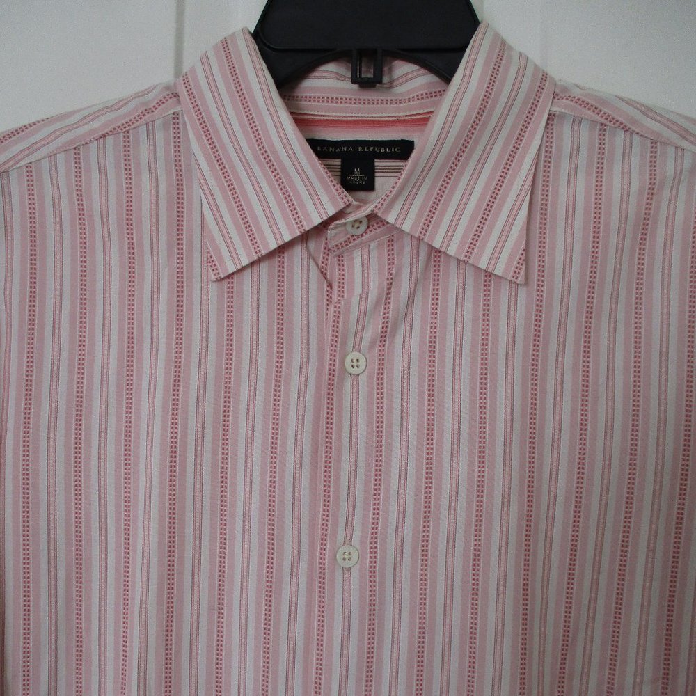 Banana Republic Mens L/S Pink Cotton Dress Shirt NWOT - Size 16.5/34 or Large*